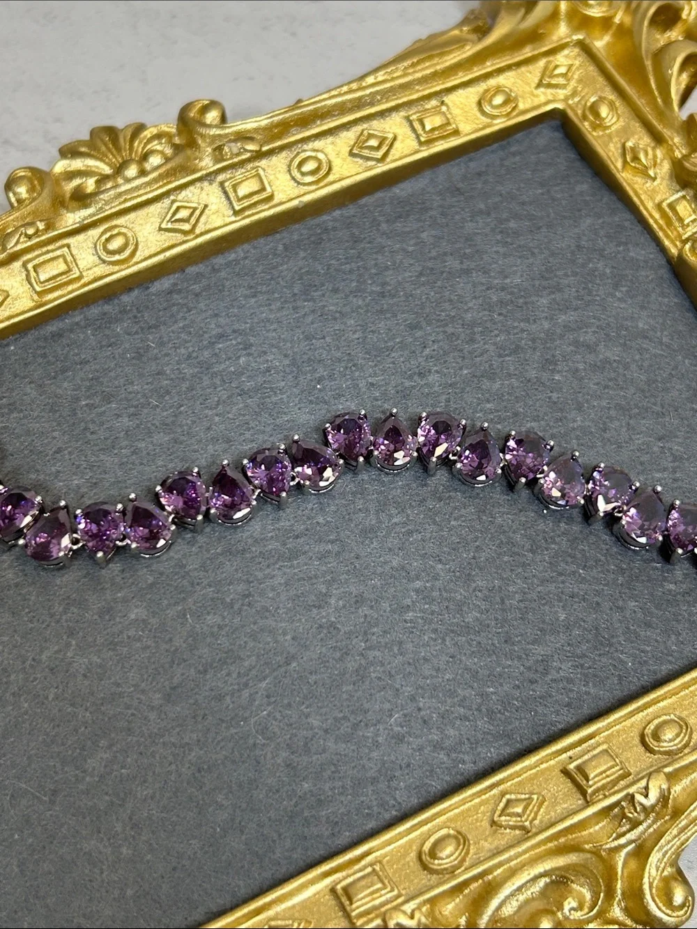 Park Lane Viola Purple Crystal Bracelet in Silver Setting - Picture 3 of 8